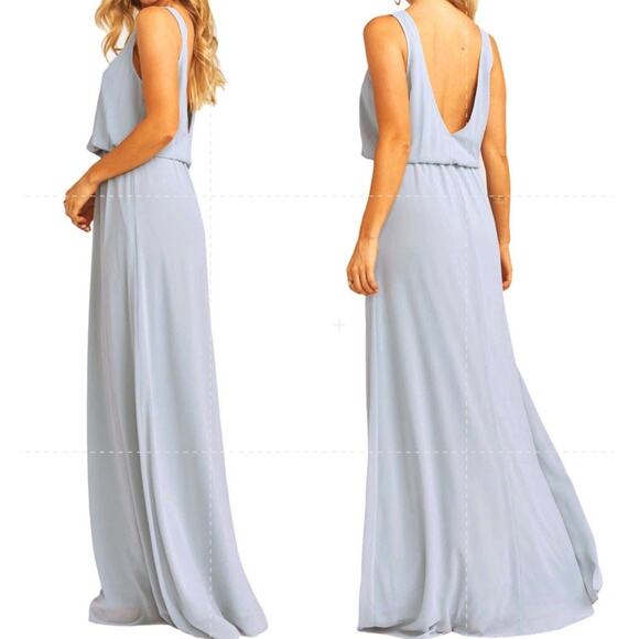 Show Me Your MuMu Kendall Maxi Dress M Blue NWOT - Picture 1 of 9